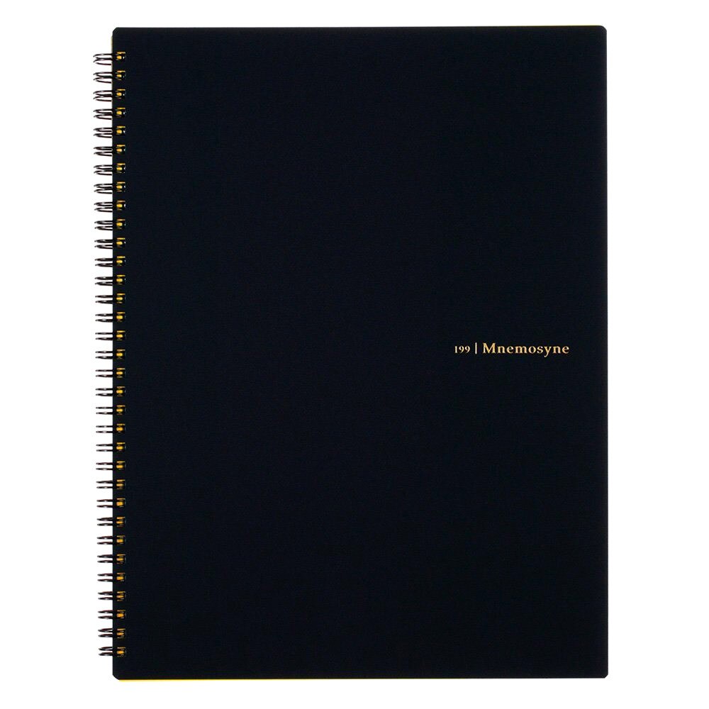 Maruman Mnemosyne Black Ruled Spiral Notebook